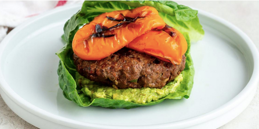 Grilled Fajita Burgers with Green Salad