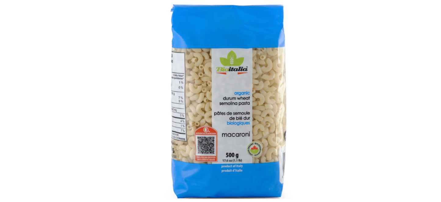 Bioitalia Organic Macaroni Pasta, 500g