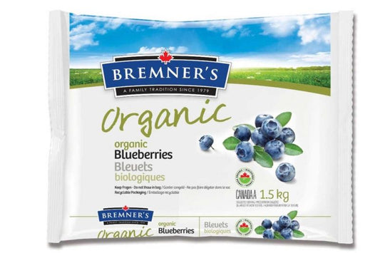 Bremner's Frozen Organic Blueberries, 1.5kg