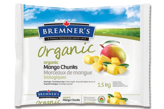 Bremner's Frozen Organic Mango Chunks, 1.5kg