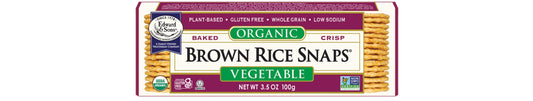 Edward & Sons Organic Vegetable Brown Rice Snaps, 99g