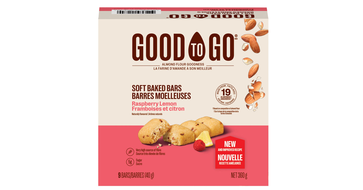 Good To Go Raspberry Lemon Soft Baked Bars, 40g