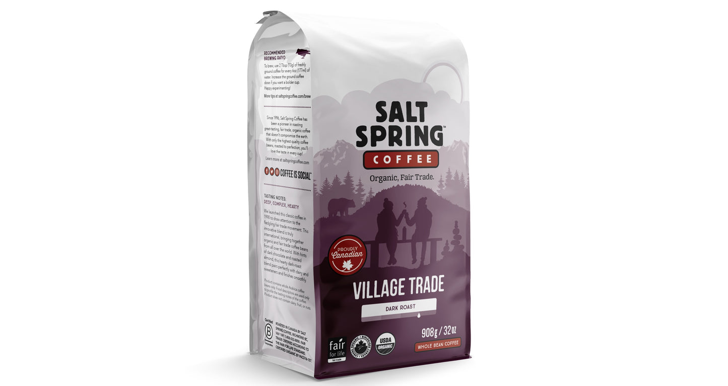 Salt Spring Coffee Village Trade Dark Roast, 2lb (whole beans)