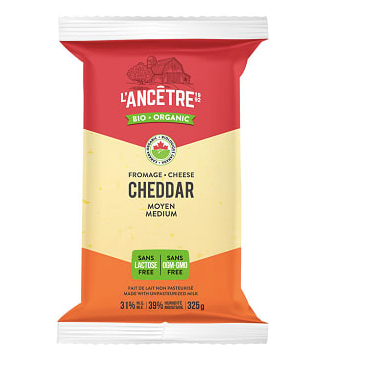 L'Ancetre Medium Cheddar Cheese, 325g