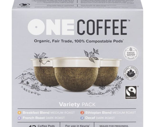 OneCoffee Variety Pack Coffee Pods (12), 132g