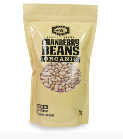 Organic Ontario Grown Cranberry Beans, 1kg