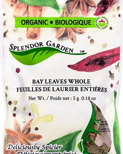 Splendor Garden Organic Whole Bay Leaves, 5g