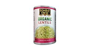 Bombay Dine Organic Green Lentils, 540ml