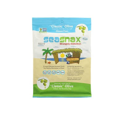 Seasnax Classic Olive Oil Seaweed Sheets, 15 g