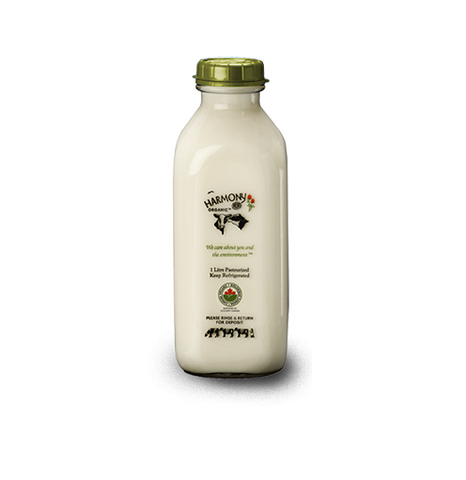 Lait non homogénéisé Harmony, 1L - Verre