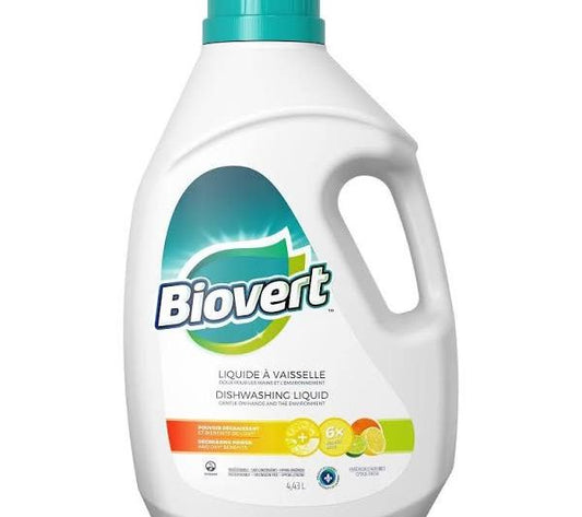 Biovert Citrus Fresh Dishwashing Liquid, 4.43 L